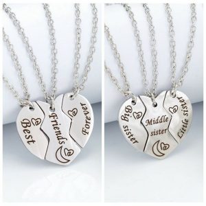 Best Friends Forever Necklace for 3 – Sisters Necklace for 3
