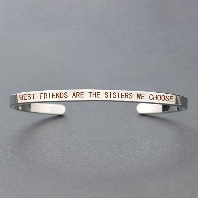 Engraved Sister Bangle Bracelet, Personalized Engraved Bracelets,  Handwriting Copper Cuff, Sister Bracelets, Friends Bracelets, BFF Bracelet  - Etsy