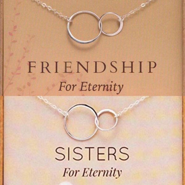 friendship for eternity and sister for eternity necklace gift