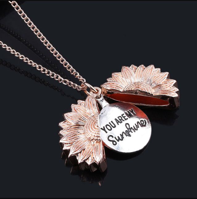 WSNANG You Are My Bestie Sunflower Locket Necklace Friendship Jewelry Gift for BFF Best Friend Sister 