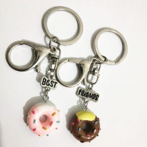 Best Friend Mini Donut Keychain for 2