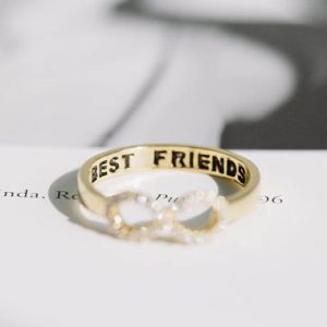 Best Friend Lucky 8 Sparkle Ring for Gift – Size US 6.5